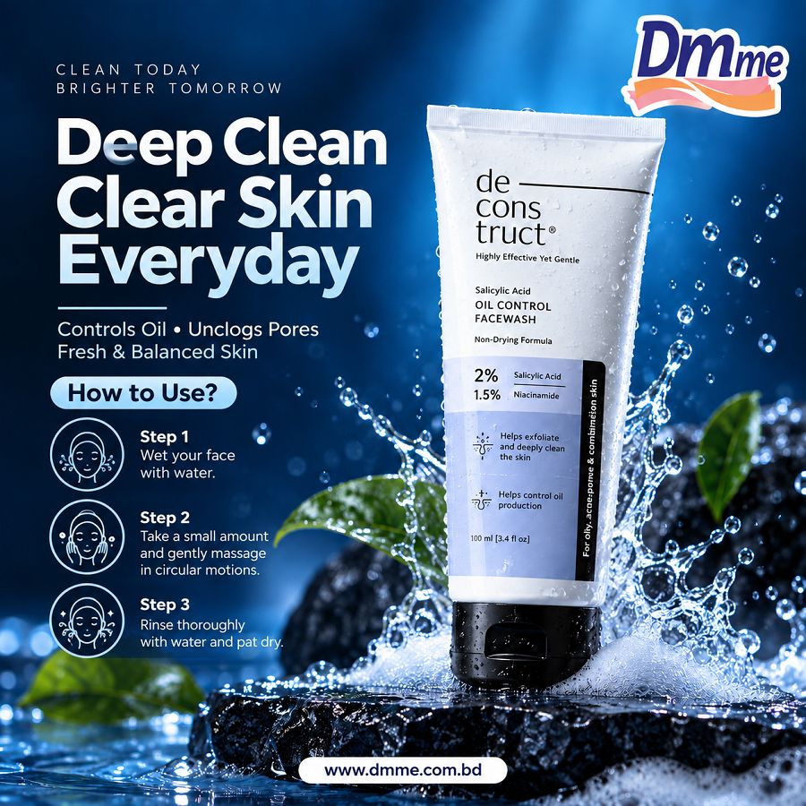Deconstruct Salicylic Acid Oil Control Face Wash 100ml