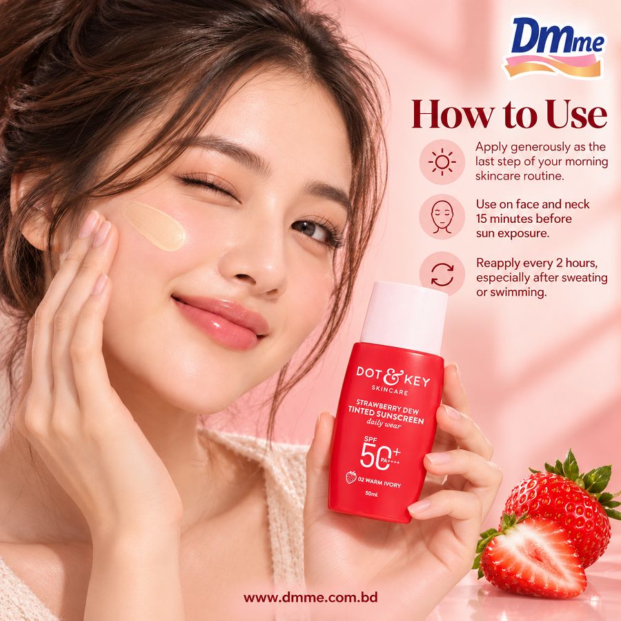 Dot & Key Strawberry Dew Tinted Sunscreen (02 Warm Ivory)50ml