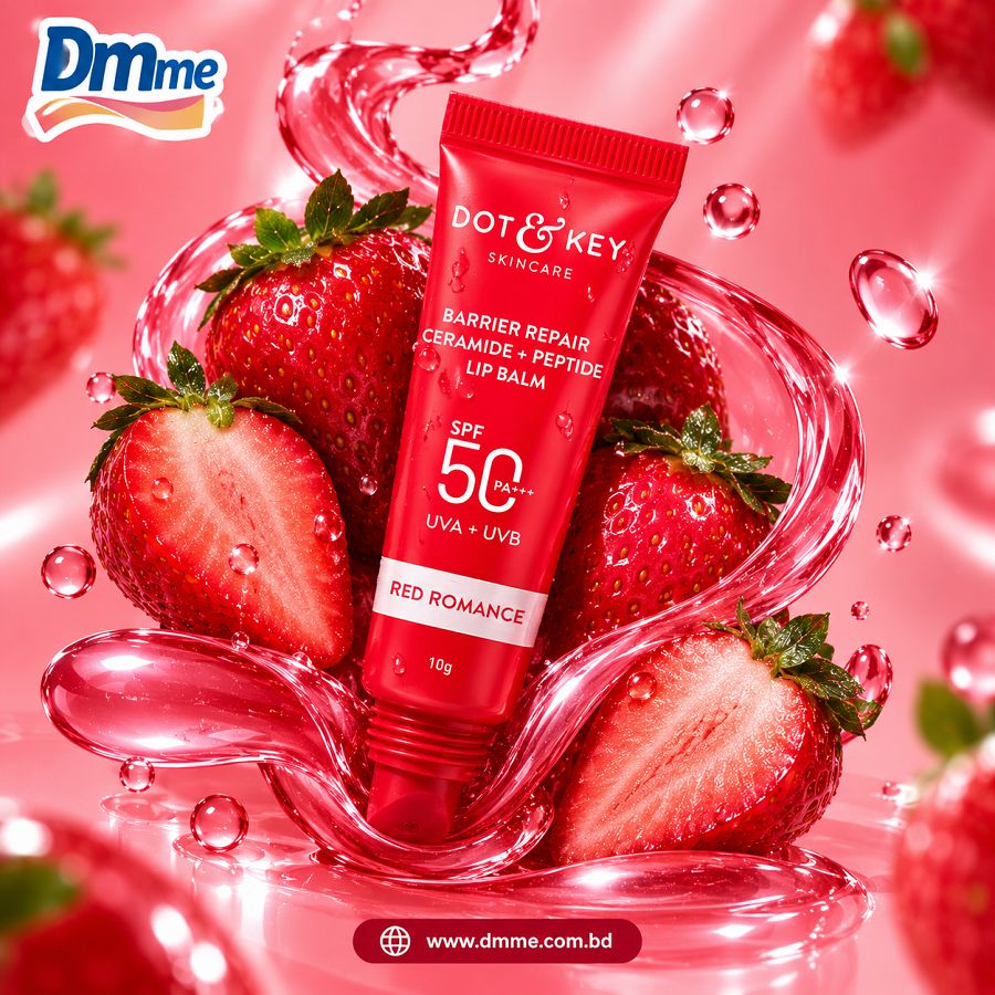 DOT & KEY Ceramide & Peptide Barrier Repair Lip Balm (Plush Pink) 10g