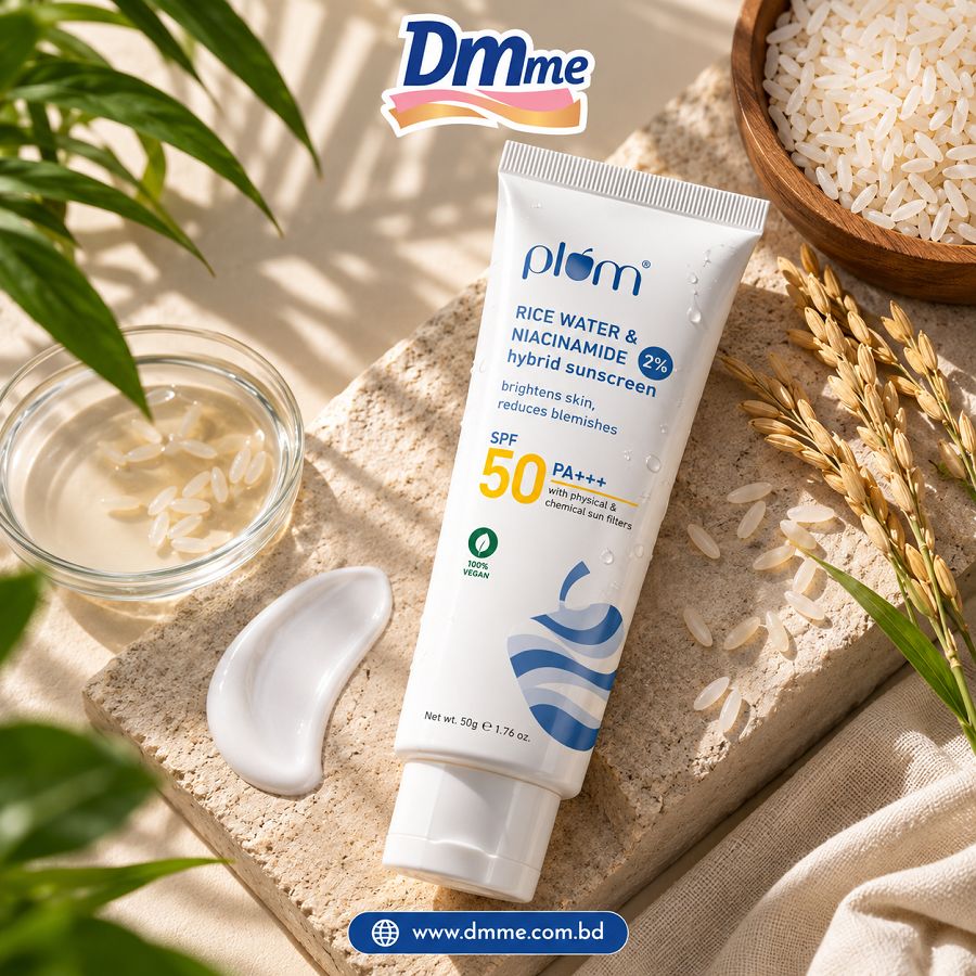 Plum Rice Water & 2% Niacinamide Hybrid Sunscreen 50g