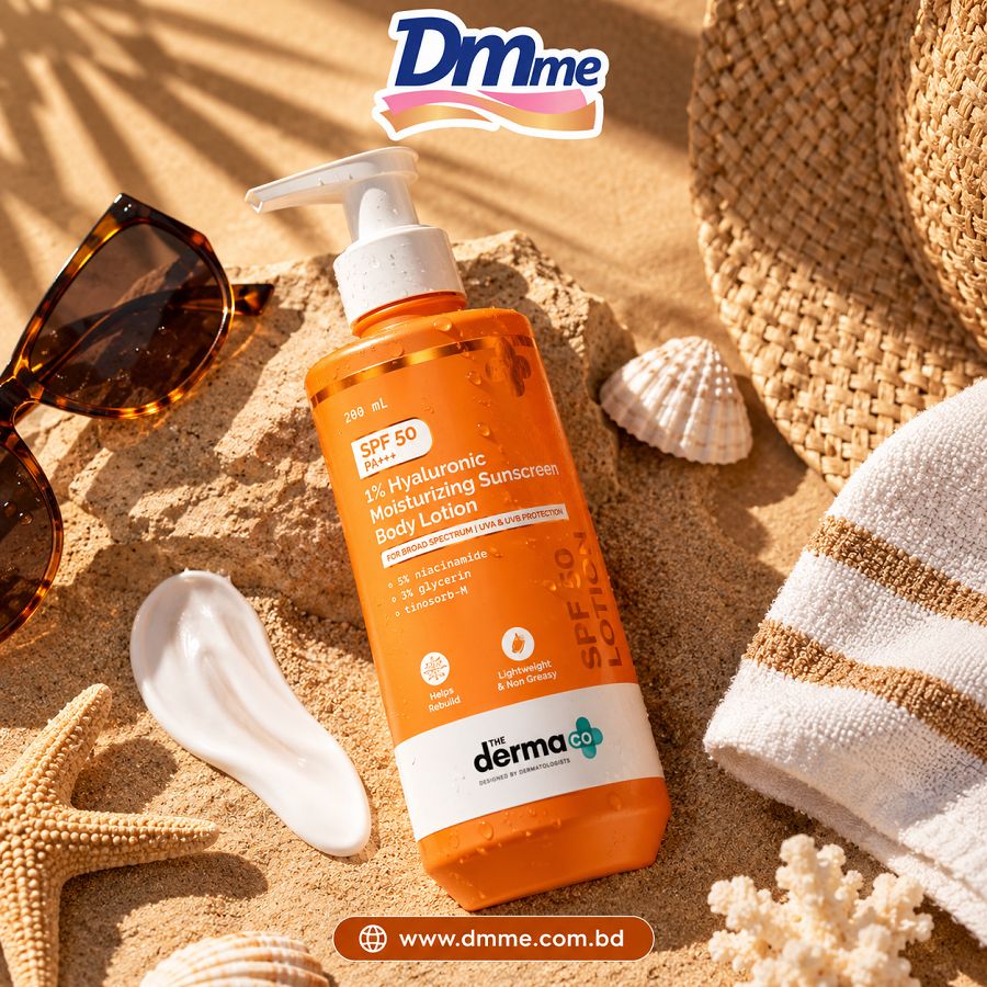 The Derma Co 1% Hyaluronic Moisturizing Sunscreen Body Lotion In-Vivo Tested 200 ml