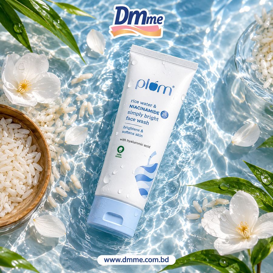 Plum Rice Water & Niacinamide 2% Simply Bright Face Wash 100ml