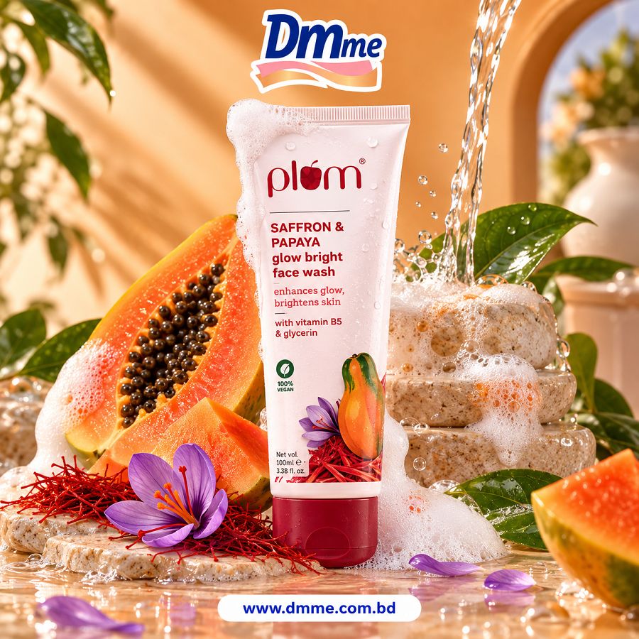 Plum Saffron & Papaya Glow & Brightening Face Wash 100ml