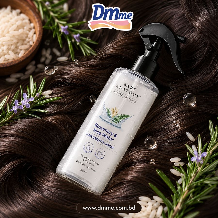 Bare Anatomy Rosemary Rice Water Spray for Hair Growth 200ml