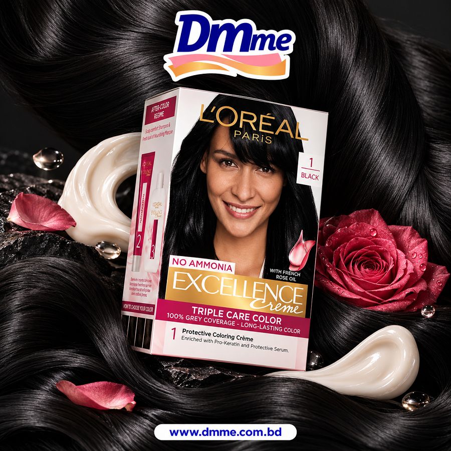 L'Oreal Paris Excellence Creme Triple Care 1 (Black)