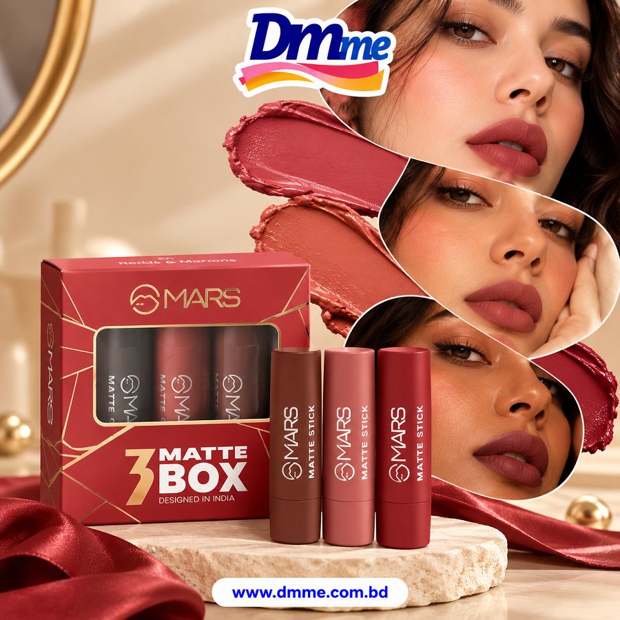 MARS Matte Box Set Of (01-Red & Maroon)3.2gm