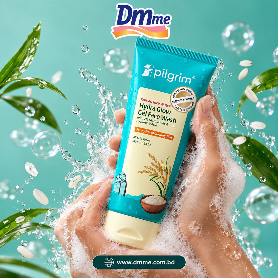 Pilgrim Korean Rice Water Hydra Glow Gel Face Wash 100ml