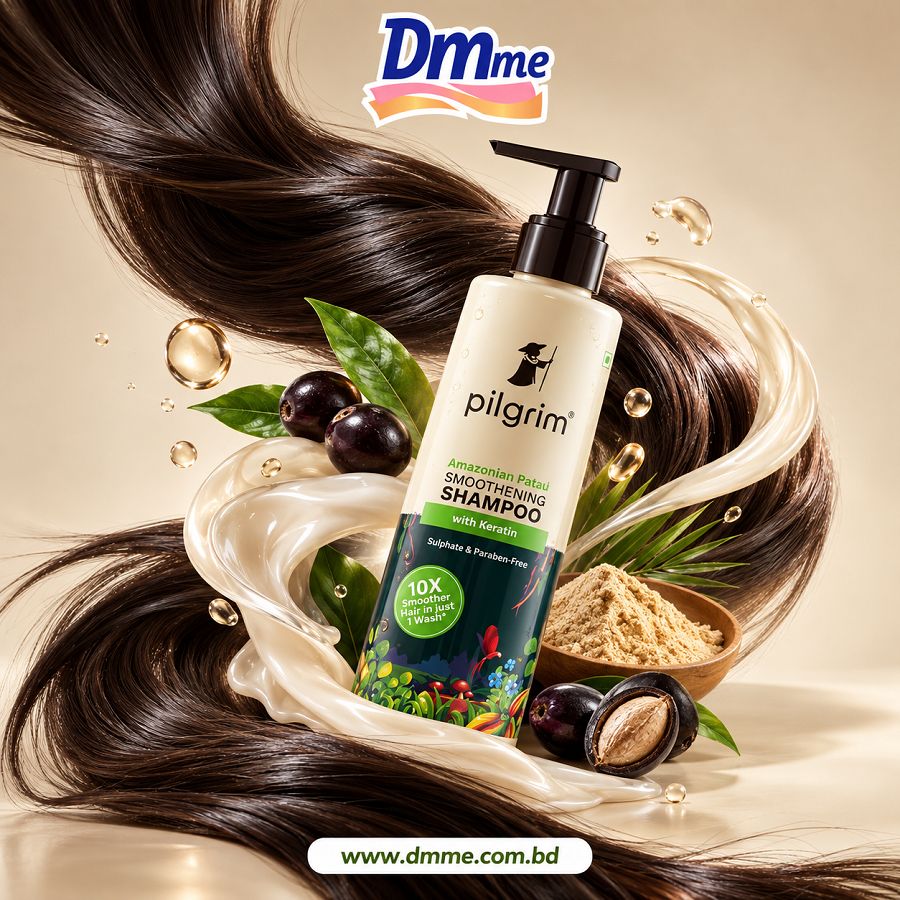 Pilgrim SMOOTHENING SHAMPOO for Dry & Frizzy hair  Sulphate & Paraben free shampoo for Women & Men Hair Smoothening & healthy scalp 200 ml