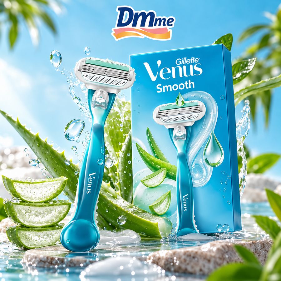 Gillette Venus Smooth Hair Removal Razor for Women with Aloe Vera