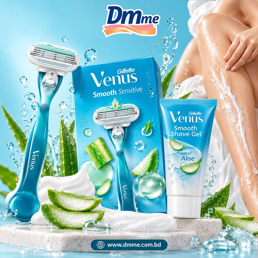 Gillette Venus Smooth Hair Removal Razor with 25g FREE Smooth Shave Gel