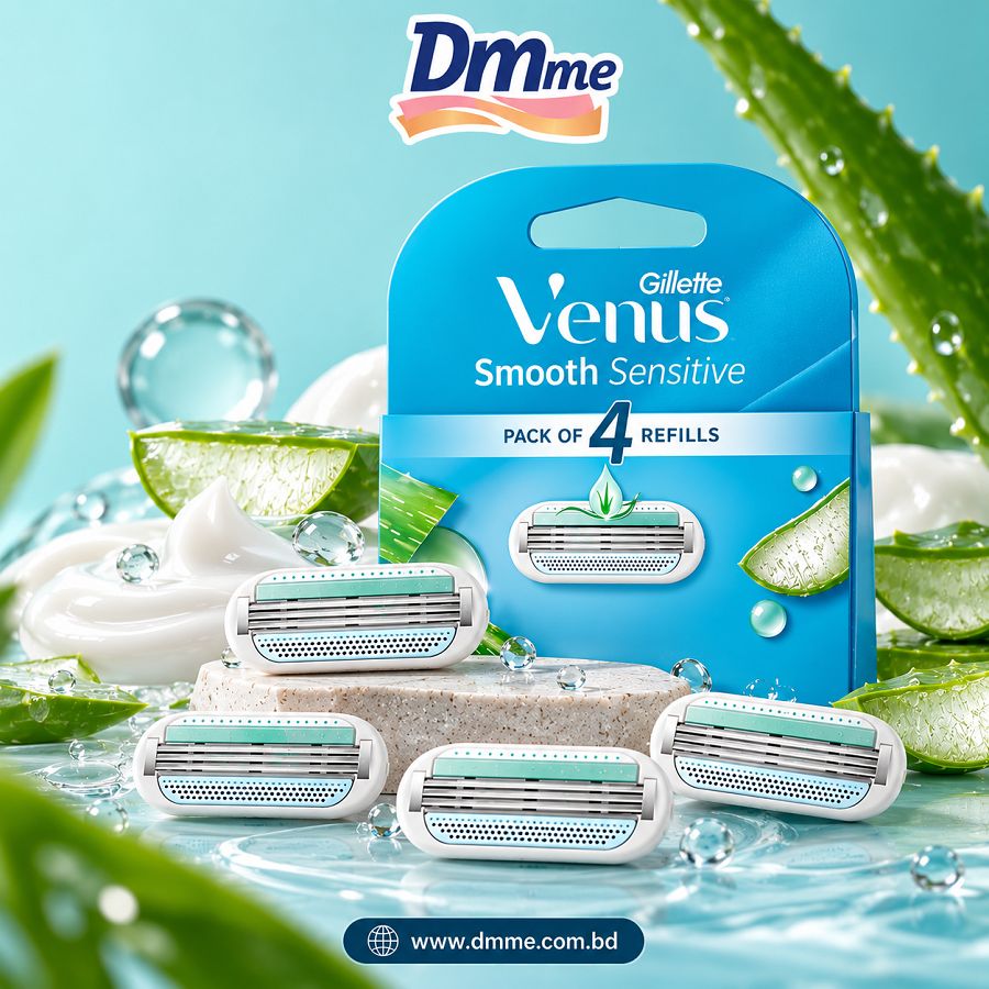 Gillette Venus Smooth Sensitive Razor Refill Blades Only (4 pieces)