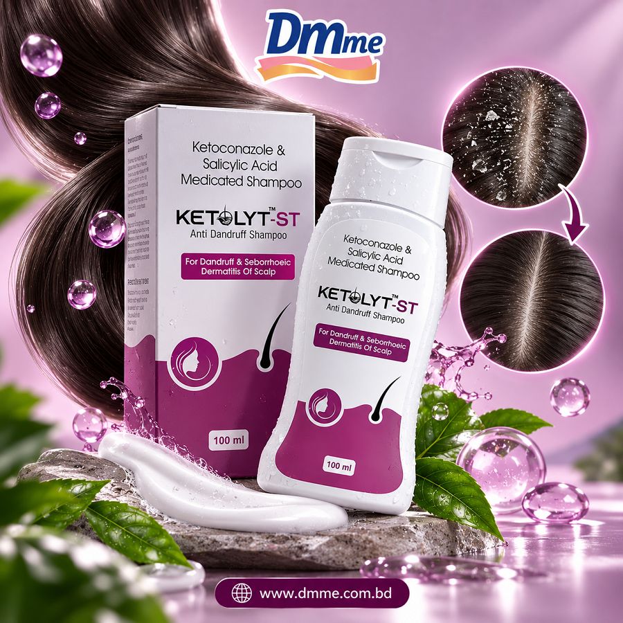 Ketolyt-ST – Anti-Dandruff Shampoo With Ketoconazole & Slicylic Acid 100ml