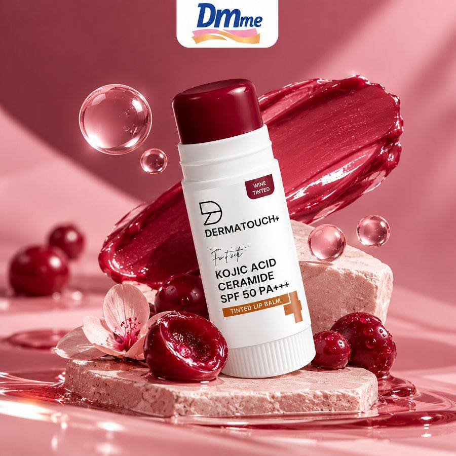 Dermatouch Kojic Acid Ceramide Tinted Lip Balm 5gm (Wine Tinted) 5g